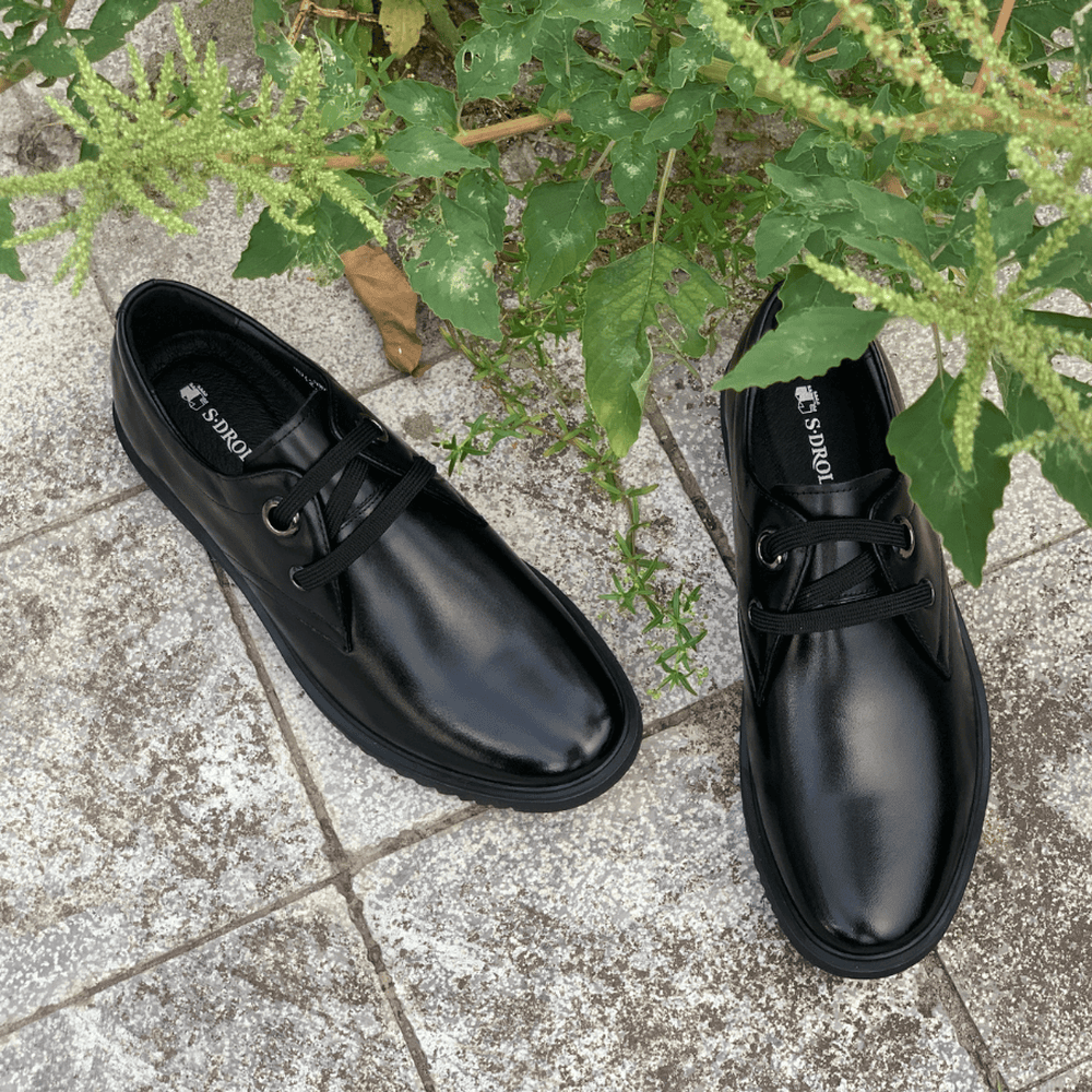 Giày buộc dây nhập khẩu thời trang cao cấp màu đen truyền thống Mã BD05210D6